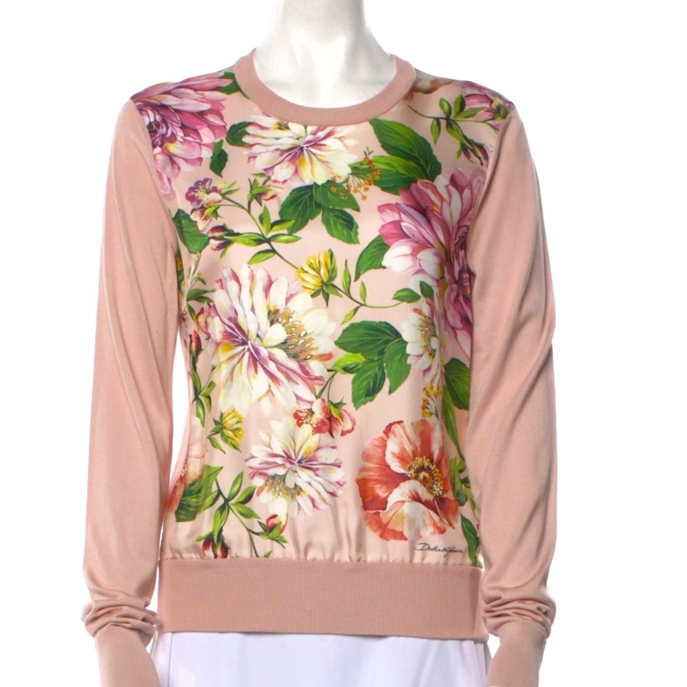 Dolce & Gabbana High Cuff Silk Sweater - Picture 1 of 16